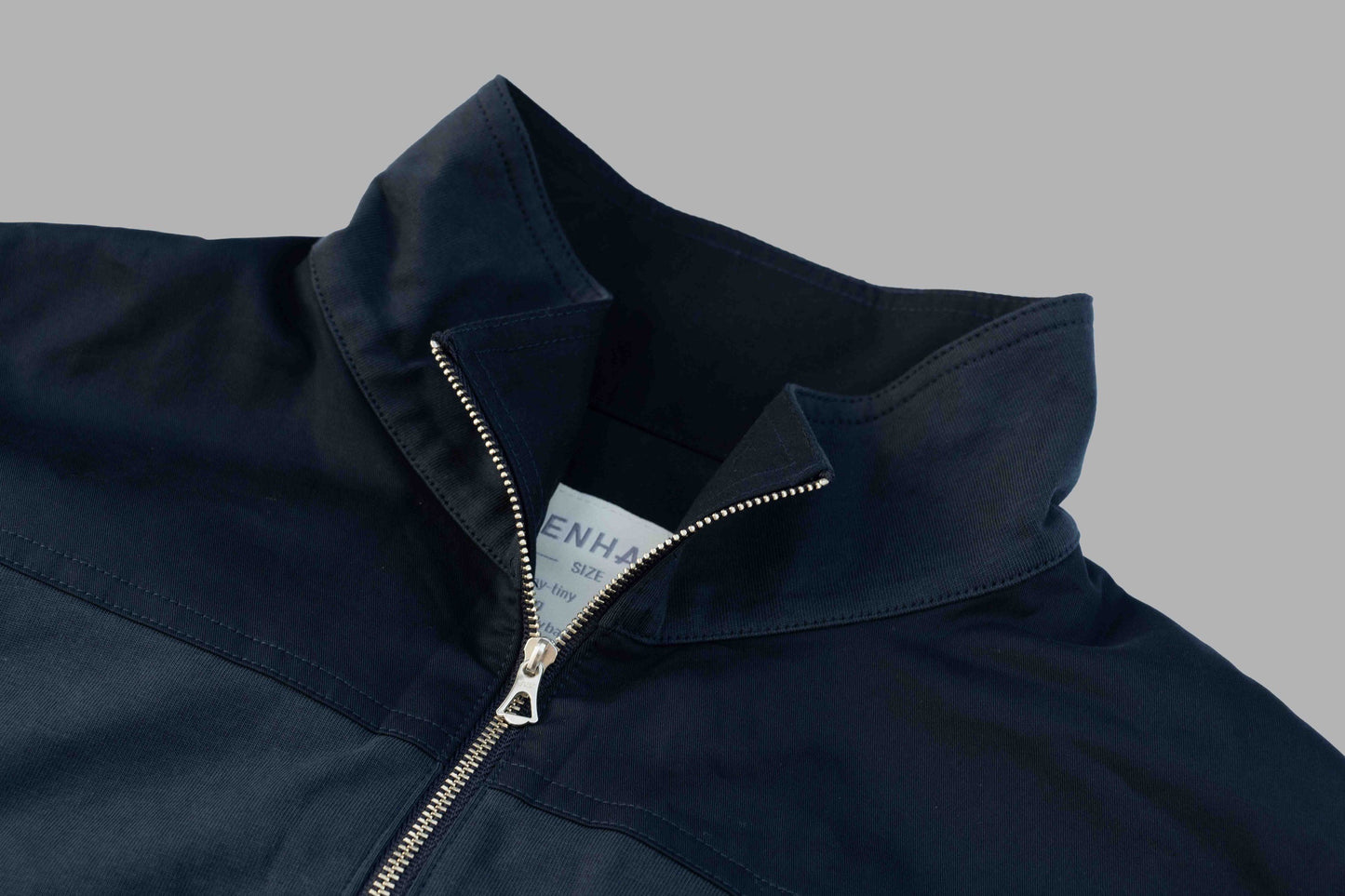 HALF ZIP BORDER  (navy)