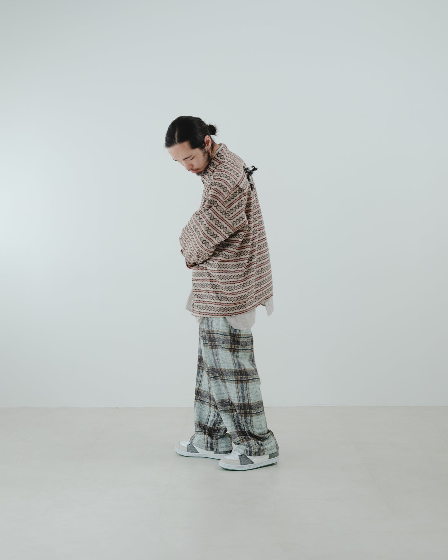 TENHALF SWEAT (brown check)