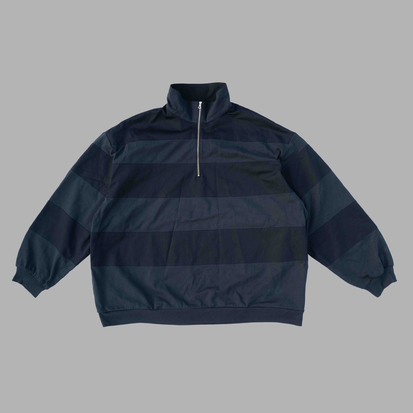 HALF ZIP BORDER  (navy)