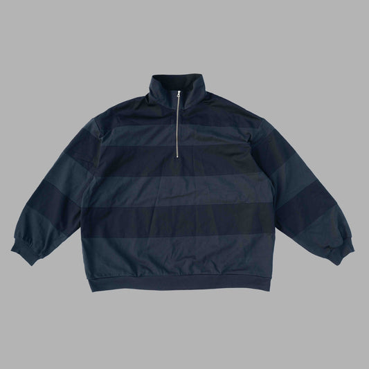 HALF ZIP BORDER  (navy)