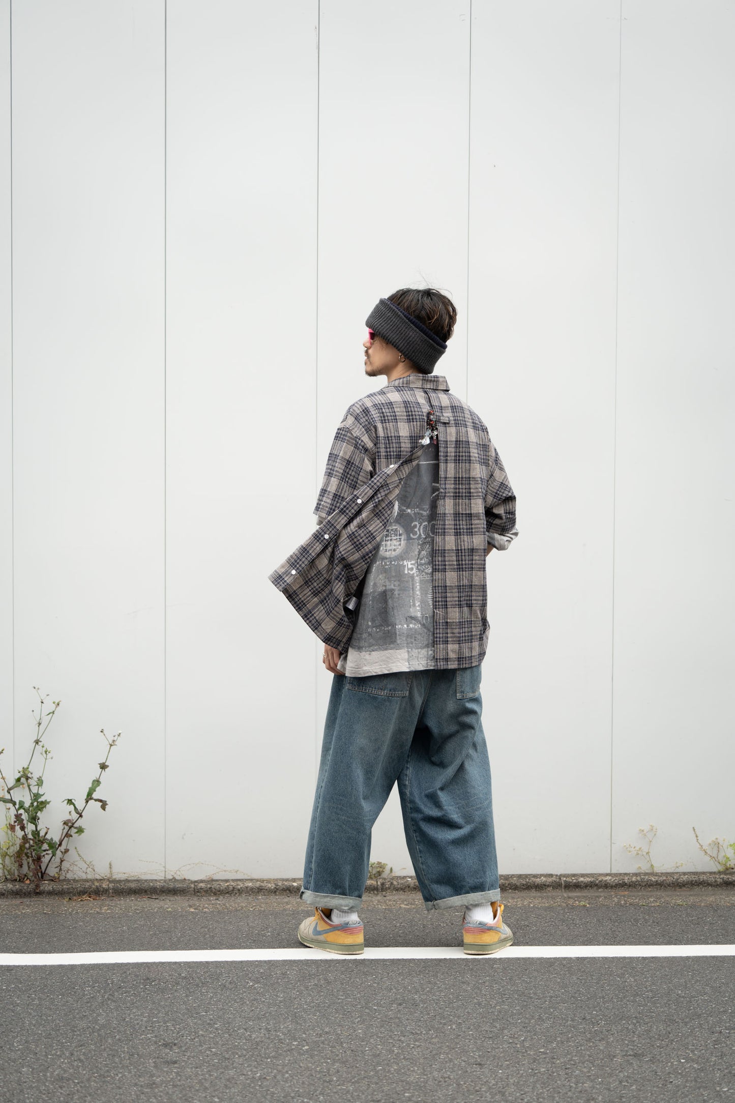 OPEN COLLAR SHIRT (check)