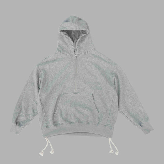 HALF ZIPPER HOODIE  (gray)