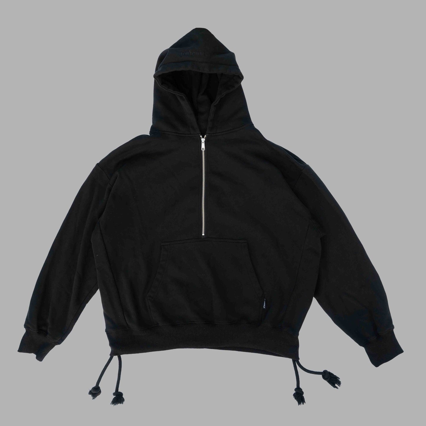 HALF ZIPPER HOODIE  (black)
