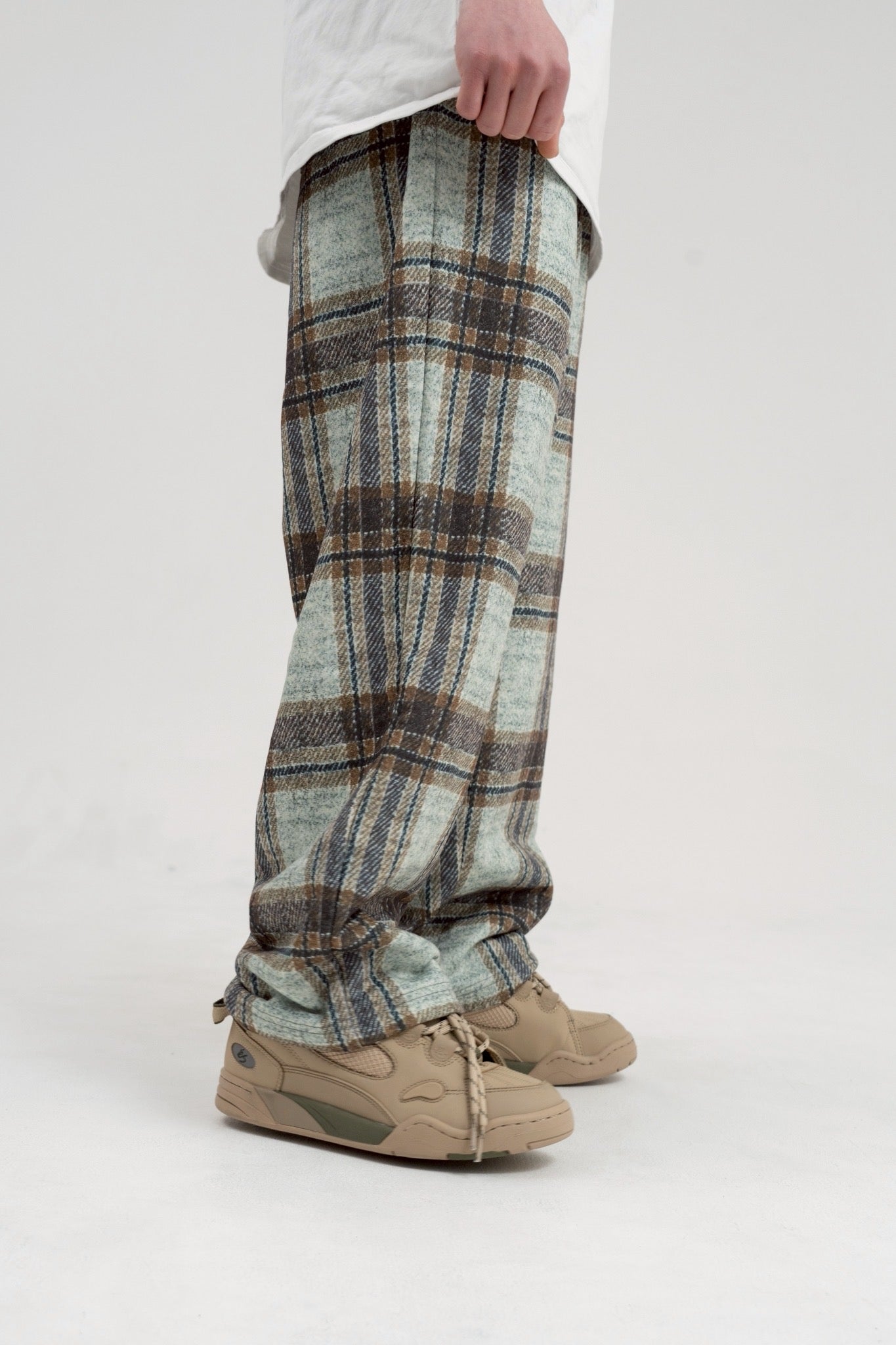 TENHALF SWEAT (brown check)