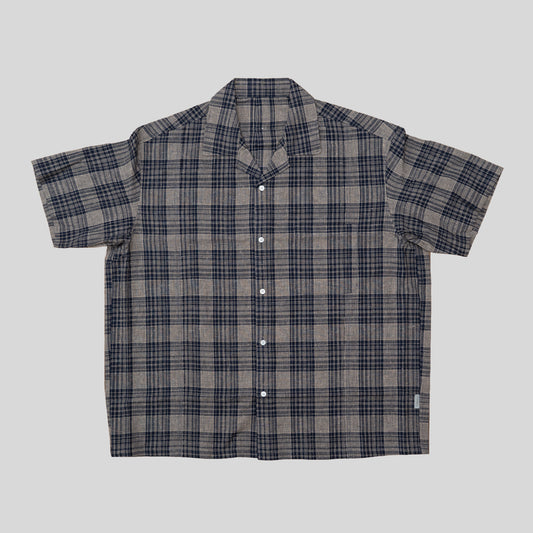 OPEN COLLAR SHIRT (check)