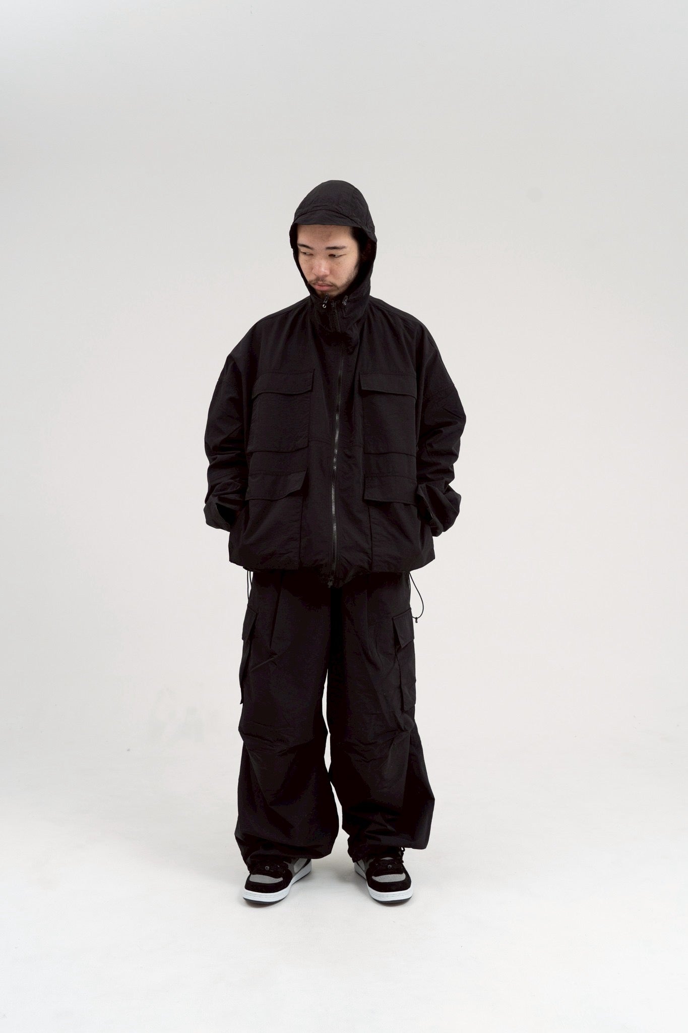 REVERSIBLE CARGO PANTS (black)